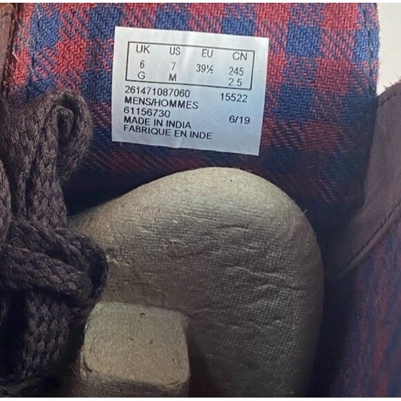 NEW Clarks Men's Bushacre 2 Chukka Ankle Boots Aubergine Leather Size 7 M Macy’s - Picture 6 of 11